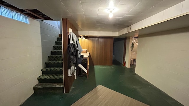 view of basement