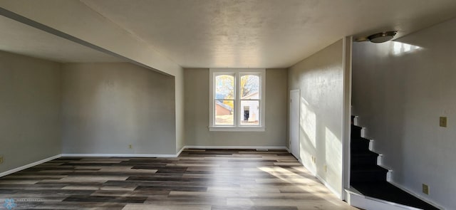 interior space featuring dark hardwood / wood-style floors