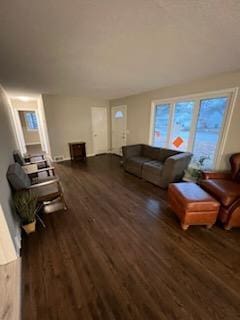 living area with wood finished floors