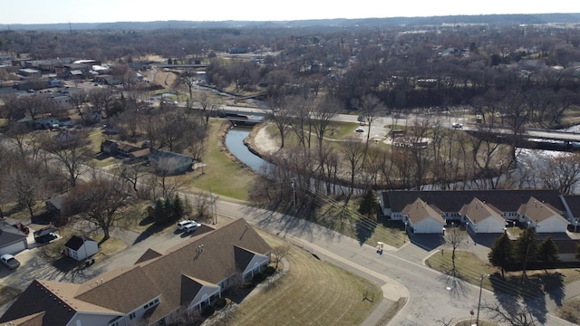 drone / aerial view with a residential view