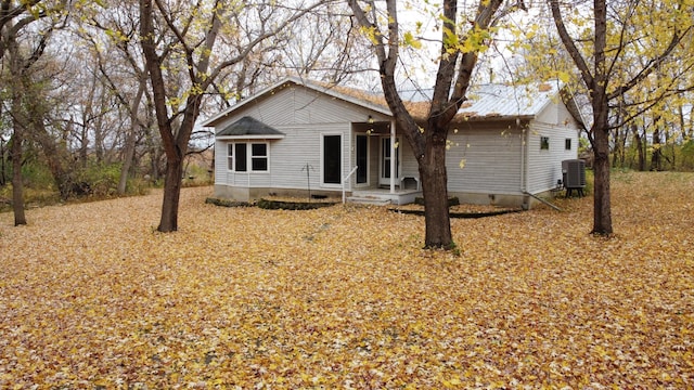 view of front of property with cooling unit