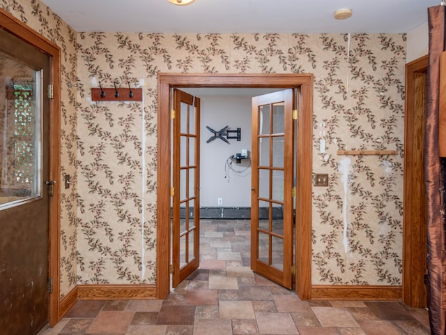 doorway with french doors