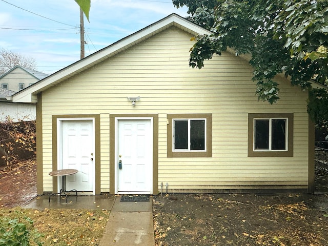 view of back of property