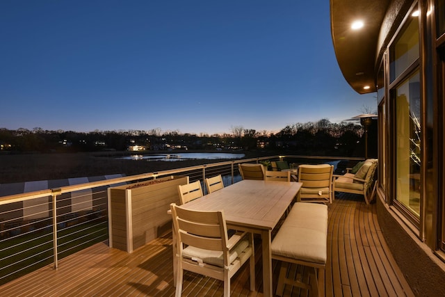 4637 Carlow Rd, Mound, MN 55364 - wooden deck featuring a water view