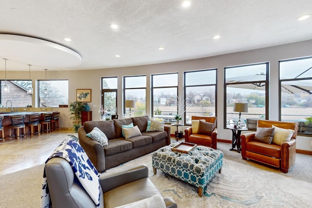 4637 Carlow Rd, Mound, MN 55364 - living room featuring recessed lighting and baseboards