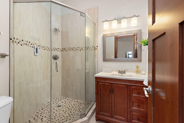 4637 Carlow Rd, Mound, MN 55364 - full bath with a stall shower, vanity, and toilet