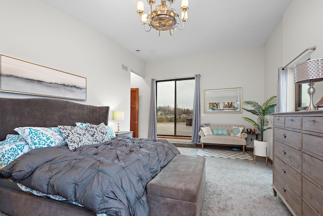 4637 Carlow Rd, Mound, MN 55364 - bedroom with carpet floors and a chandelier
