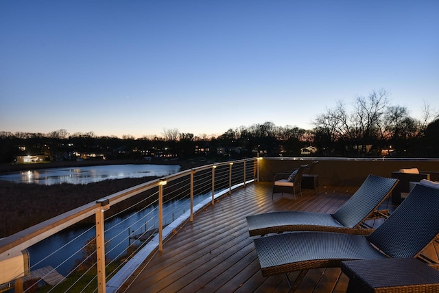4637 Carlow Rd, Mound, MN 55364 - wooden terrace with a water view
