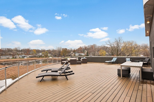 4637 Carlow Rd, Mound, MN 55364 - wooden terrace with outdoor lounge area