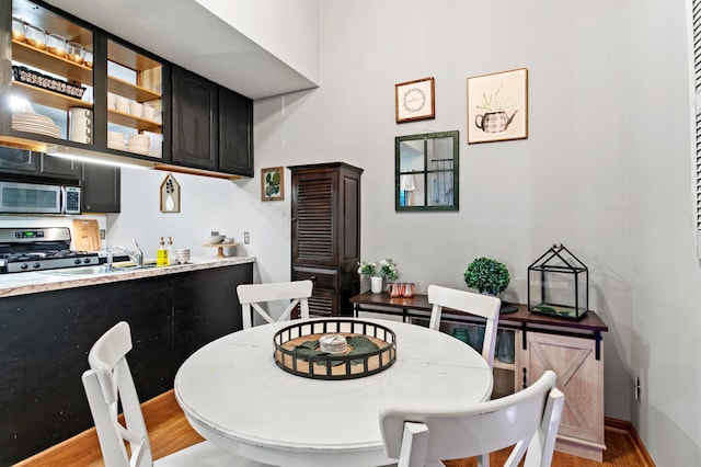 dining room featuring light wood-type flooring