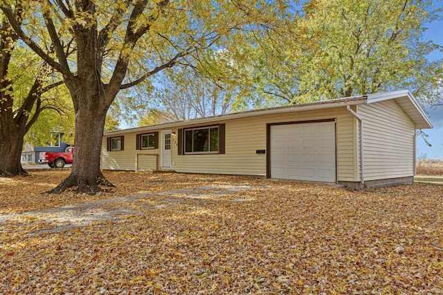 view of single story home