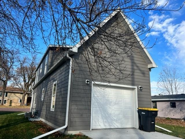 view of home's exterior featuring a garage