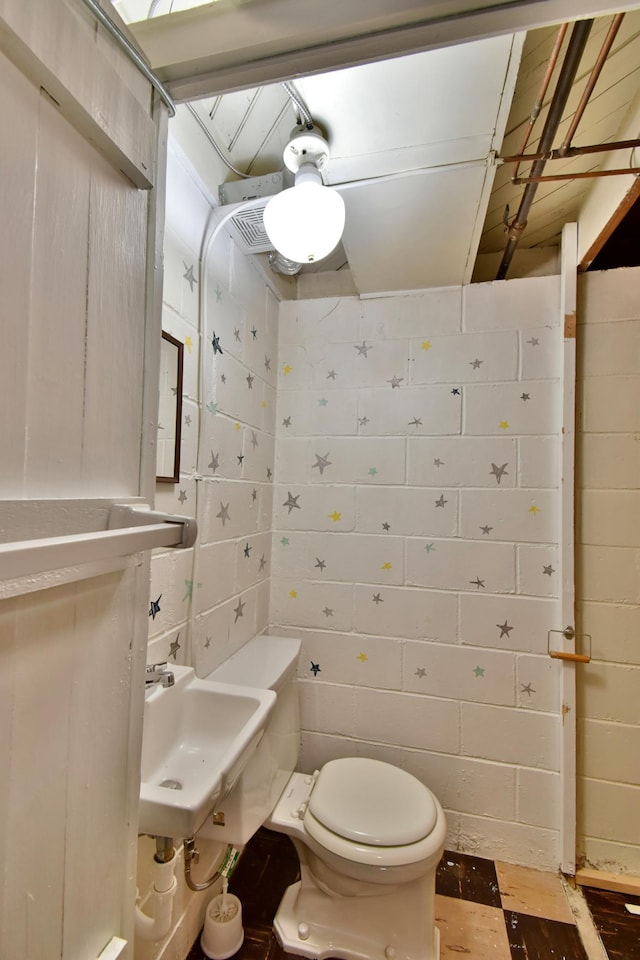 bathroom with toilet and sink