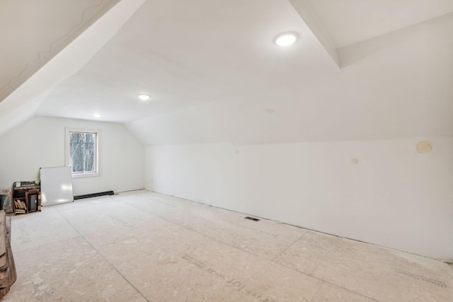 additional living space with lofted ceiling