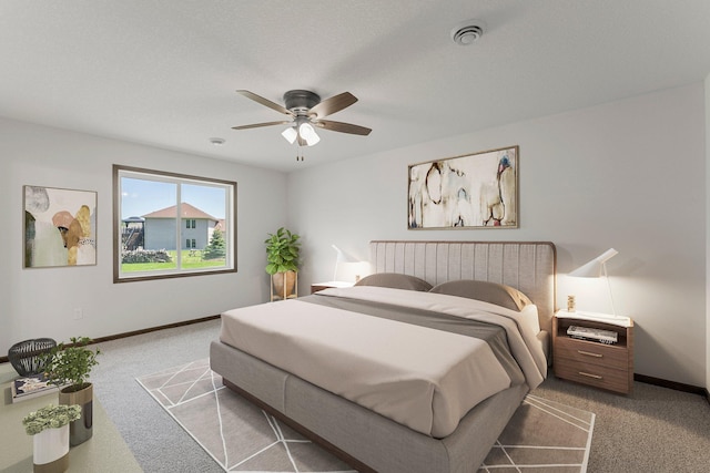 1067 241st Ln NE, East Bethel, MN 55005 - bedroom featuring light carpet and a ceiling fan