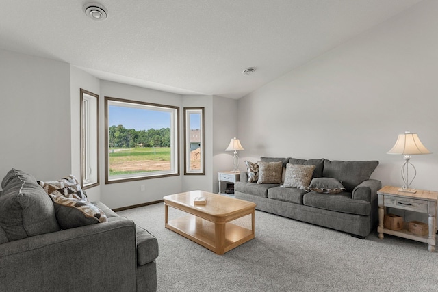 1067 241st Ln NE, East Bethel, MN 55005 - living area featuring carpet flooring and baseboards