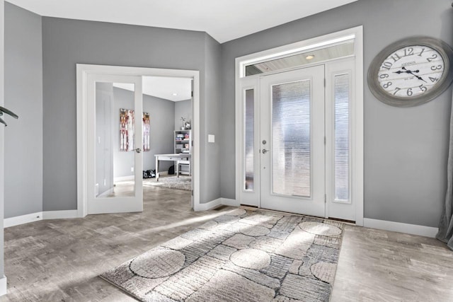 entrance foyer with french doors