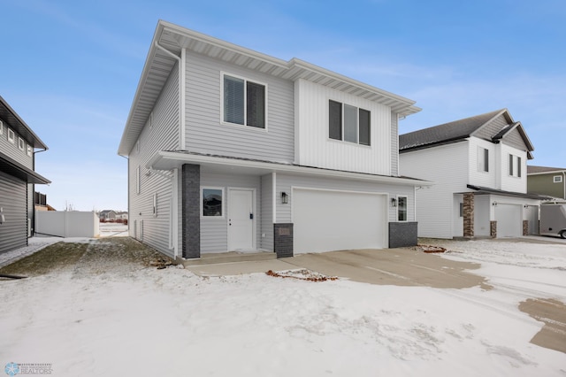 view of front of home featuring a garage