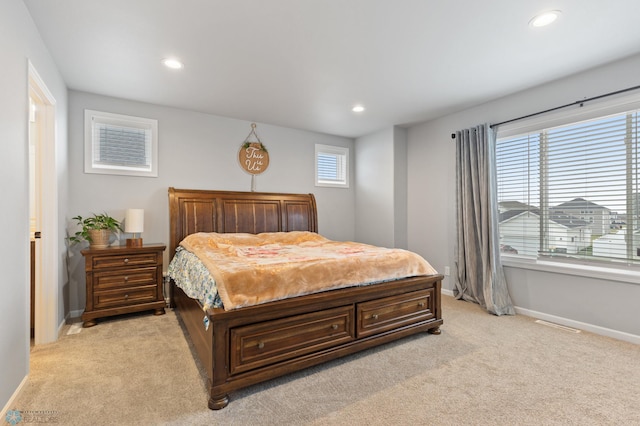 view of carpeted bedroom