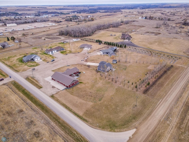 aerial view featuring a rural view