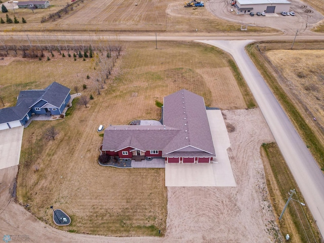 aerial view featuring a rural view