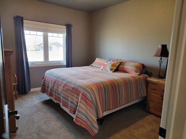 bedroom featuring carpet