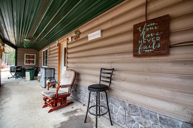 view of patio with area for grilling