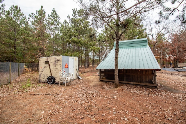 view of outdoor structure