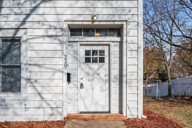 view of exterior entry