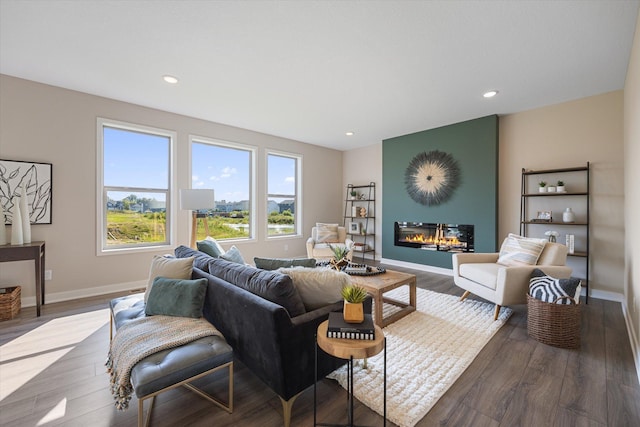 living room featuring hardwood / wood-style floors