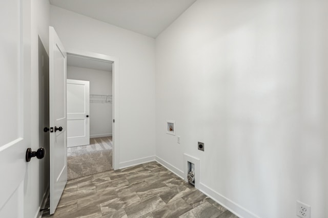 laundry area featuring hookup for a washing machine and electric dryer hookup