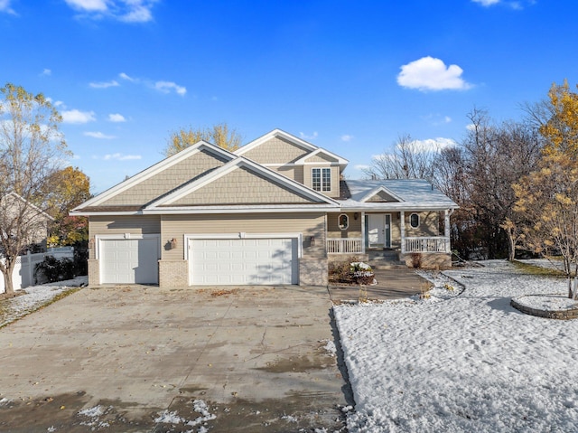 view of front of house with covered porch