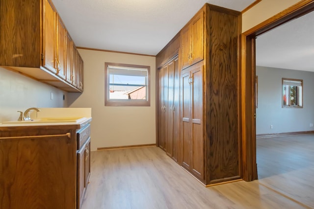 kitchen featuring sink and light hardwood / wood-style floors