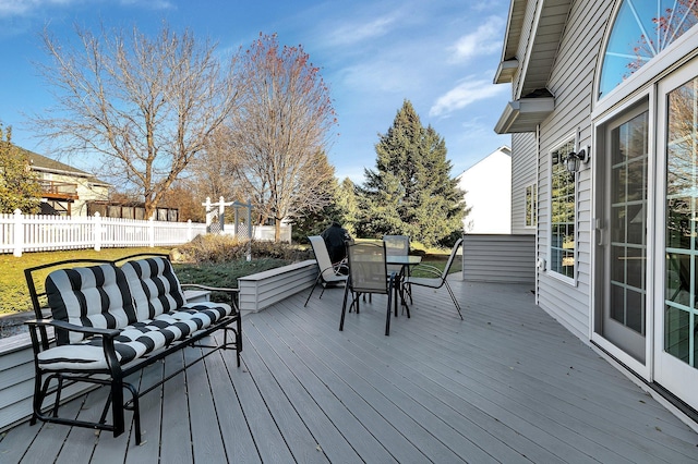 view of wooden terrace