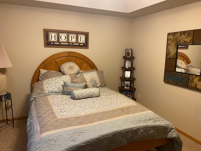 view of carpeted bedroom