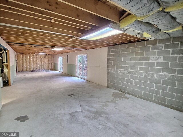 view of basement