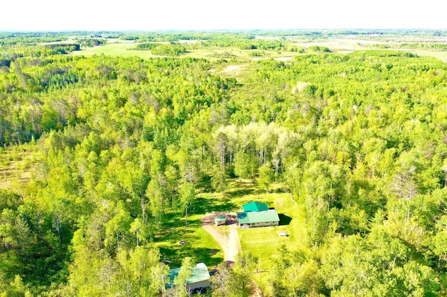 41574 Koland Rd, Sandstone Twp, MN 55072 - aerial view of property and surrounding area with a forest