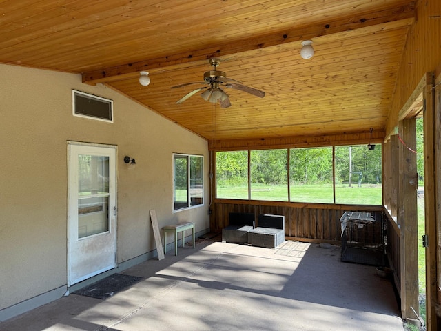 41574 Koland Rd, Sandstone Twp, MN 55072 - sunroom featuring ceiling fan