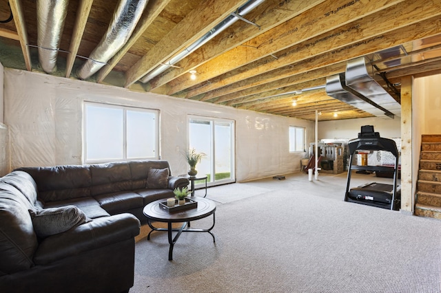 view of carpeted living room