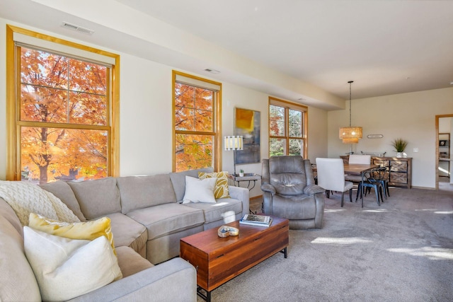 view of carpeted living room