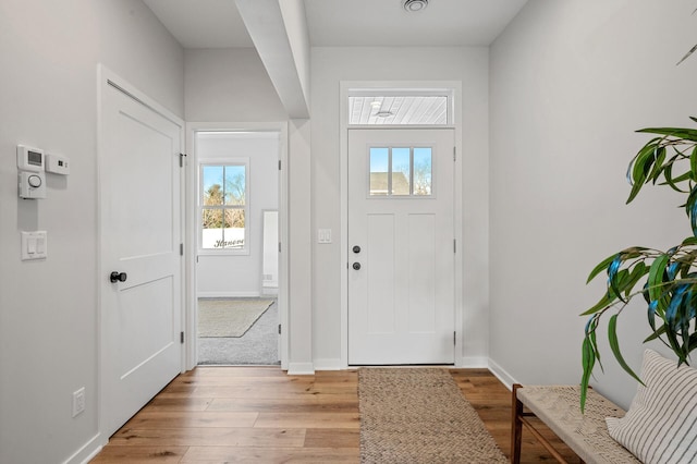 entryway featuring light hardwood / wood-style flooring