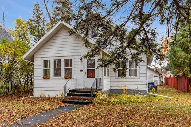 view of bungalow