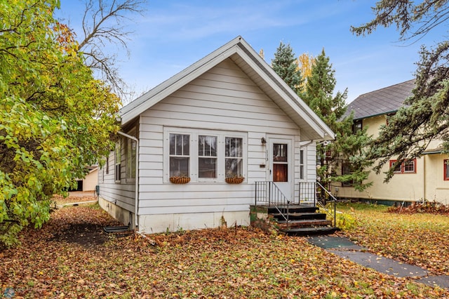 view of bungalow-style home