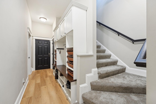 interior space with hardwood / wood-style floors