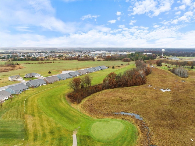 bird's eye view featuring a rural view