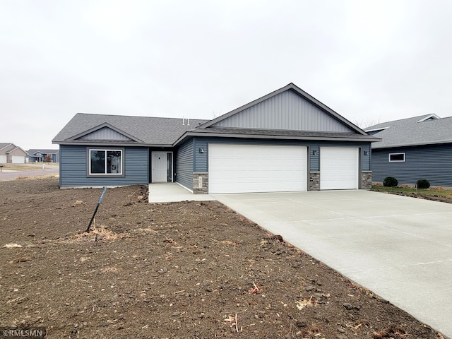 ranch-style house with a garage