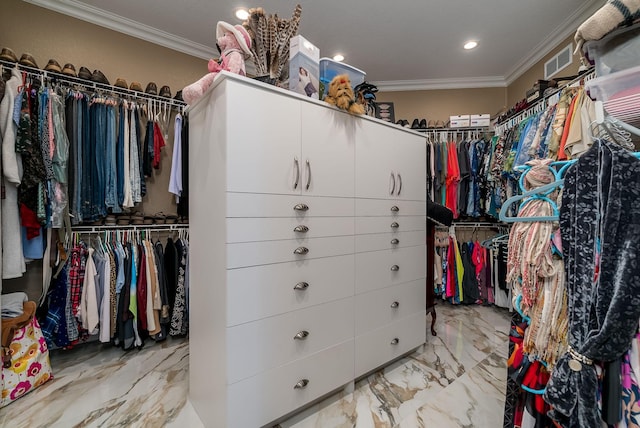 5441 Raven Point Rd, Spring Lake Twp, MN 55372 - walk in closet featuring marble finish flooring