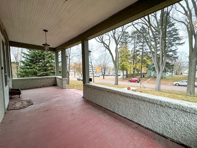 view of patio with a porch