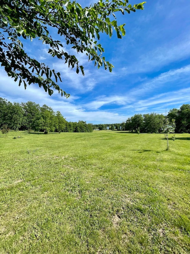 view of yard with a rural view