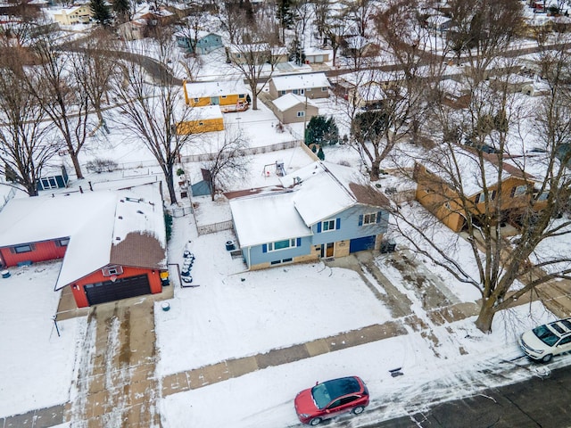 view of snowy aerial view